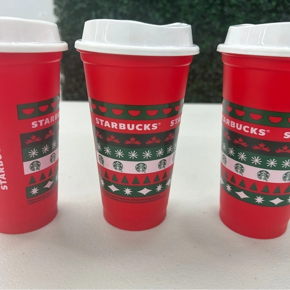 Starbucks Holiday Red Cups 3 Pack